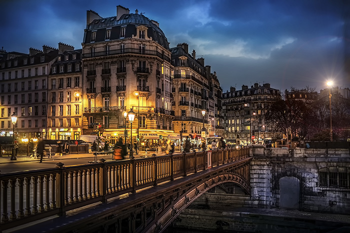 Nighttime in Paris